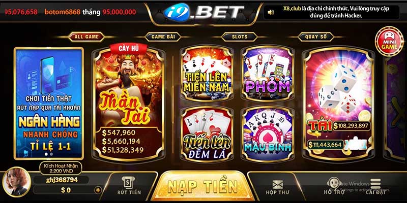 Các loại game bài phổ biến tại I9bet